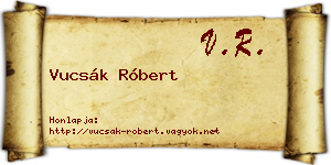 Vucsák Róbert névjegykártya