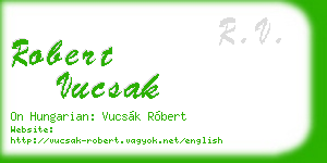robert vucsak business card